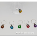 custom personalized wine glass charms rings set